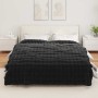 Manta de Piel de Conejo Sintética Negro 220 x 240 cm Poliéster en Ropa de cama | Comprar online en Foru.es