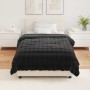 Manta de Piel de Conejo Sintética 4 pcs Negro 130 x 150 cm en Ropa de cama | Comprar online en Foru.es