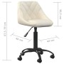 Silla de oficina de terciopelo crema en Sillas de oficina | Comprar online en Foru.es