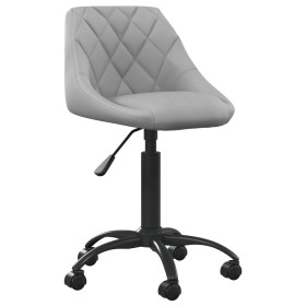 Silla de oficina de terciopelo gris claro en Sillas de oficina | Comprar online en Foru.es