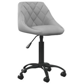 Silla de oficina de terciopelo gris claro en Sillas de oficina | Comprar online en Foru.es