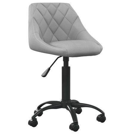 Silla de oficina de terciopelo gris claro en Sillas de oficina | Comprar online en Foru.es