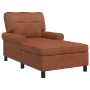 Sillón reclinable con cojín Marrón 91 x 157 x 91 cm PU antiguo en Divanes | Comprar online en Foru.es