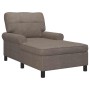 Sillón reclinable con cojín Gris 91 x 157 x 91 cm PU antiguo en Divanes | Comprar online en Foru.es