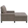 Sillón reclinable con cojín Gris 91 x 157 x 91 cm PU antiguo en Divanes | Comprar online en Foru.es