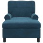 Sillón reclinable con cojín Azul 91 x 157 x 91 cm Terciopelo en Divanes | Comprar online en Foru.es