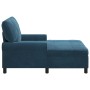 Sillón reclinable con cojín Azul 91 x 157 x 91 cm Terciopelo en Divanes | Comprar online en Foru.es