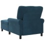 Sillón reclinable con cojín Azul 91 x 157 x 91 cm Terciopelo en Divanes | Comprar online en Foru.es