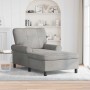 Sillón reclinable Gris Claro 91 x 157 x 91 cm Terciopelo en Divanes | Comprar online en Foru.es