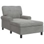 Sillón reclinable Gris Claro 91 x 157 x 91 cm Terciopelo en Divanes | Comprar online en Foru.es