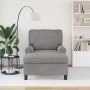 Sillón reclinable Gris Claro 91 x 157 x 91 cm Terciopelo en Divanes | Comprar online en Foru.es