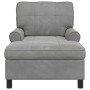 Sillón reclinable Gris Claro 91 x 157 x 91 cm Terciopelo en Divanes | Comprar online en Foru.es