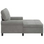 Sillón reclinable Gris Claro 91 x 157 x 91 cm Terciopelo en Divanes | Comprar online en Foru.es