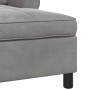 Sillón reclinable Gris Claro 91 x 157 x 91 cm Terciopelo en Divanes | Comprar online en Foru.es