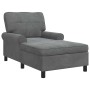 Sillón reclinable Gris oscuro 91 x 157 x 91 cm Terciopelo en Divanes | Comprar online en Foru.es
