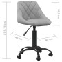 Silla de oficina de terciopelo gris claro en Sillas de oficina | Comprar online en Foru.es