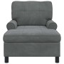 Sillón reclinable Gris oscuro 91 x 157 x 91 cm Terciopelo en Divanes | Comprar online en Foru.es