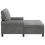 Sillón reclinable Gris oscuro 91 x 157 x 91 cm Terciopelo en Divanes | Comprar online en Foru.es
