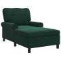Sillón reclinable Verde oscuro 91 x 157 x 91 cm Terciopelo en Divanes | Comprar online en Foru.es