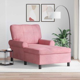 Sillón reclinable con cojín Rosa 91 x 157 x 91 cm Terciopelo en Divanes | Comprar online en Foru.es