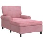 Sillón reclinable con cojín Rosa 91 x 157 x 91 cm Terciopelo en Divanes | Comprar online en Foru.es