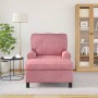 Sillón reclinable con cojín Rosa 91 x 157 x 91 cm Terciopelo en Divanes | Comprar online en Foru.es