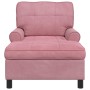 Sillón reclinable con cojín Rosa 91 x 157 x 91 cm Terciopelo en Divanes | Comprar online en Foru.es
