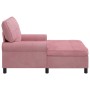 Sillón reclinable con cojín Rosa 91 x 157 x 91 cm Terciopelo en Divanes | Comprar online en Foru.es