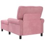 Sillón reclinable con cojín Rosa 91 x 157 x 91 cm Terciopelo en Divanes | Comprar online en Foru.es