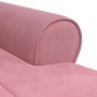Sillón reclinable con cojín Rosa 91 x 157 x 91 cm Terciopelo en Divanes | Comprar online en Foru.es