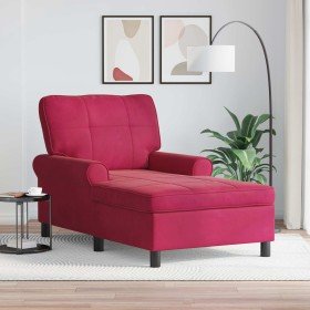 Sillón reclinable Rojo vino 91 x 157 x 91 cm Terciopelo en Divanes | Comprar online en Foru.es
