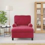 Sillón reclinable Rojo vino 91 x 157 x 91 cm Terciopelo en Divanes | Comprar online en Foru.es