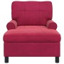Sillón reclinable Rojo vino 91 x 157 x 91 cm Terciopelo en Divanes | Comprar online en Foru.es