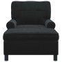Sillón reclinable con cojín Negro 91 x 157 x 91 cm Terciopelo en Divanes | Comprar online en Foru.es