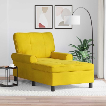 Sillón reclinable Amarillo 91 x 157 x 91 cm Terciopelo en Divanes | Comprar online en Foru.es