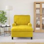 Sillón reclinable Amarillo 91 x 157 x 91 cm Terciopelo en Divanes | Comprar online en Foru.es