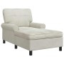 Sillón reclinable con cojín Crema 91 x 157 x 91 cm Terciopelo en Divanes | Comprar online en Foru.es