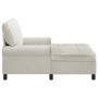 Sillón reclinable con cojín Crema 91 x 157 x 91 cm Terciopelo en Divanes | Comprar online en Foru.es
