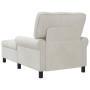 Sillón reclinable con cojín Crema 91 x 157 x 91 cm Terciopelo en Divanes | Comprar online en Foru.es
