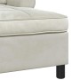 Sillón reclinable con cojín Crema 91 x 157 x 91 cm Terciopelo en Divanes | Comprar online en Foru.es
