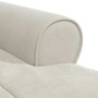 Sillón reclinable con cojín Crema 91 x 157 x 91 cm Terciopelo en Divanes | Comprar online en Foru.es