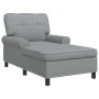 Sillón reclinable con cojín Gris Claro 91 x 157 x 91 cm tela en Divanes | Comprar online en Foru.es