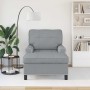 Sillón reclinable con cojín Gris Claro 91 x 157 x 91 cm tela en Divanes | Comprar online en Foru.es