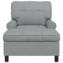 Sillón reclinable con cojín Gris Claro 91 x 157 x 91 cm tela en Divanes | Comprar online en Foru.es