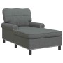 Sillón reclinable con cojín Gris oscuro 91 x 157 x 91 cm tela en Divanes | Comprar online en Foru.es