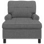 Sillón reclinable con cojín Gris oscuro 91 x 157 x 91 cm tela en Divanes | Comprar online en Foru.es