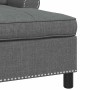 Sillón reclinable con cojín Gris oscuro 91 x 157 x 91 cm tela en Divanes | Comprar online en Foru.es