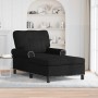 Sillón reclinable con cojín Negro 91 x 157 x 91 cm tela en Divanes | Comprar online en Foru.es