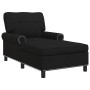 Sillón reclinable con cojín Negro 91 x 157 x 91 cm tela en Divanes | Comprar online en Foru.es