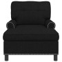 Sillón reclinable con cojín Negro 91 x 157 x 91 cm tela en Divanes | Comprar online en Foru.es